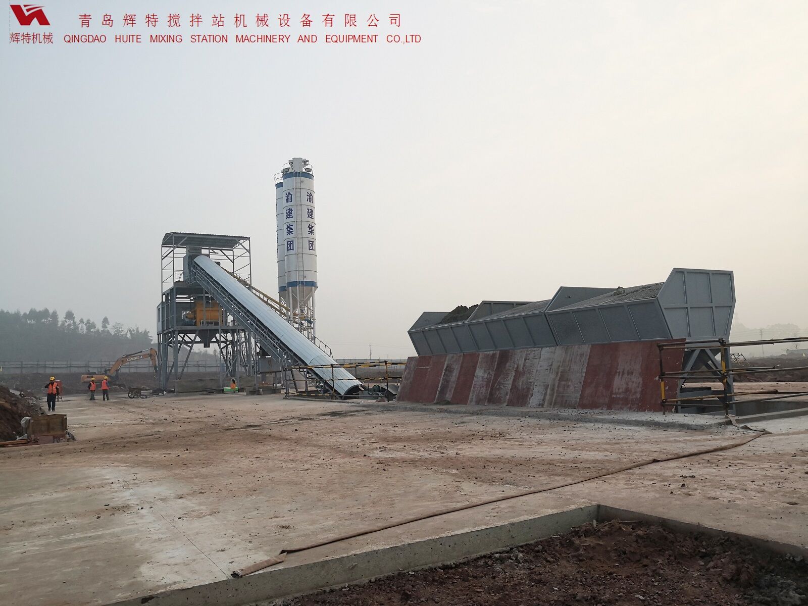 輝特混凝土攪拌站HZS120---保障工作人員安全，實(shí)現(xiàn)模塊化理念