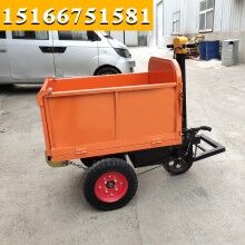 省時(shí)省人工！電動(dòng)手推式工程翻斗車 手推車工地水泥砂漿運(yùn)輸車